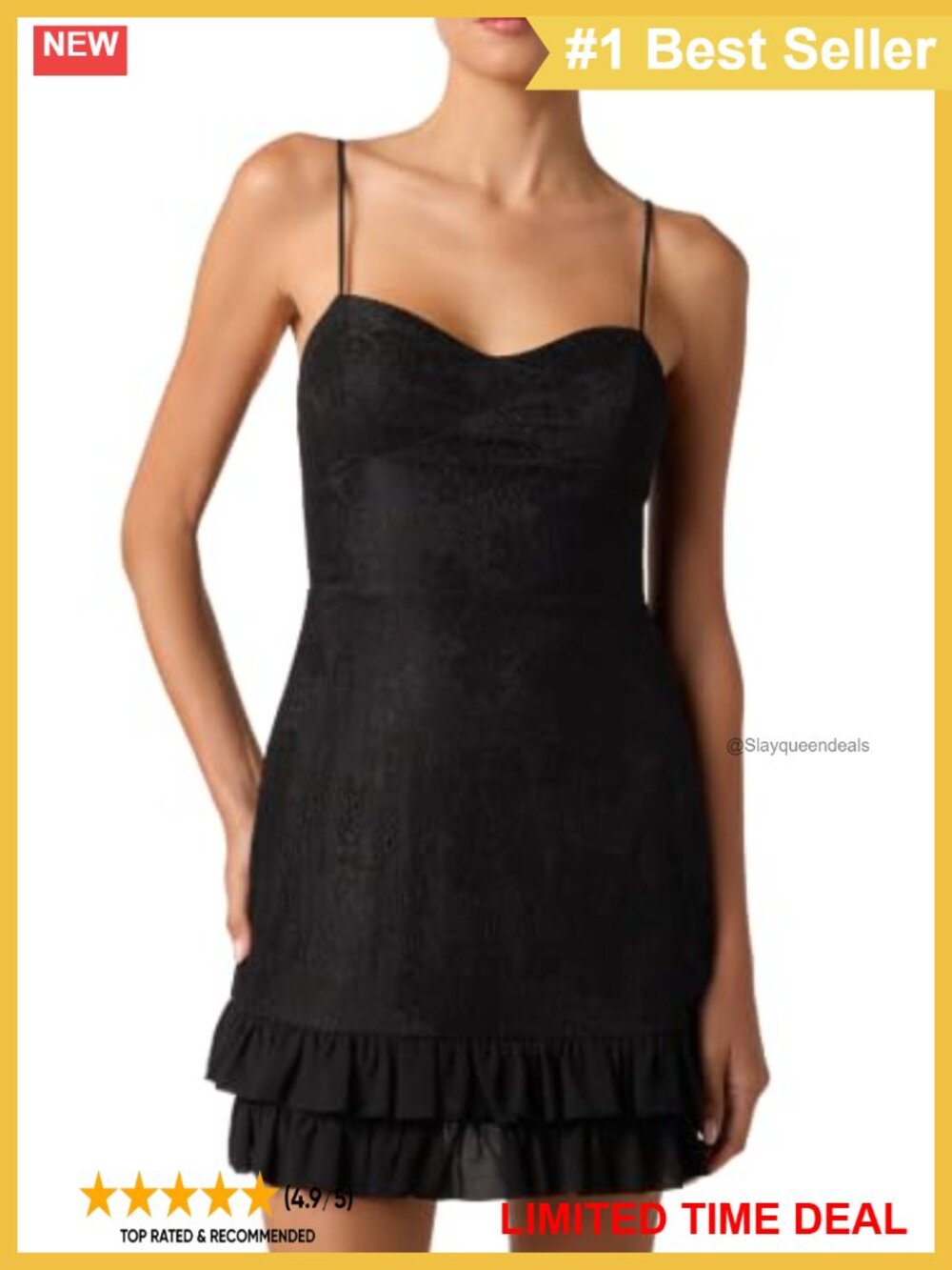 Lace Ruffle Mini Dress Sweetheart A-Line Sleeveless Party